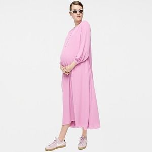 Hatch x J Crew Pink Maternity Chiffon Caftan Dress, size XS - S